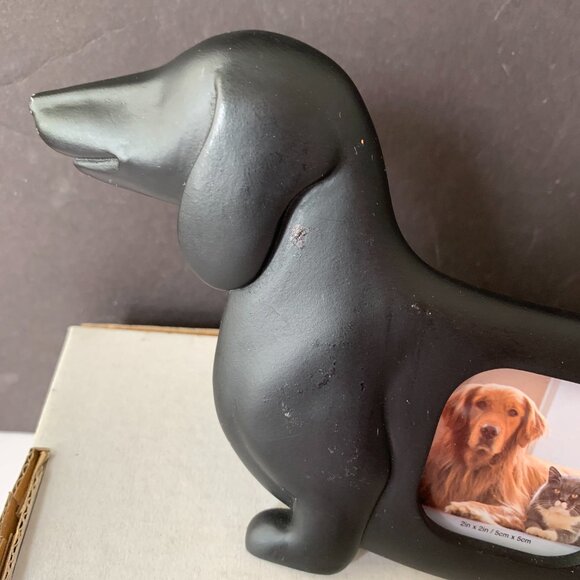Isaac Jacobs Double 2x2 Resin Sentiments DACHSHUND DOG PICTURE FRAME BLACK - Picture 2 of 5